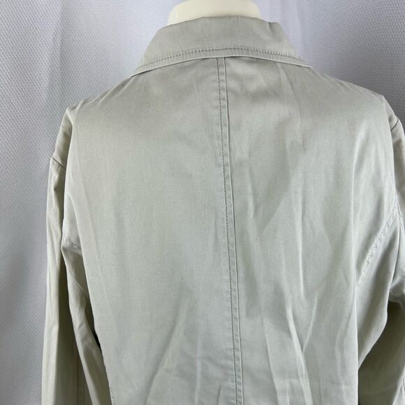 Michael Kors Womens One Button Blazer Suit Jacket Tan 100% Cotton Size 14 - Picture 12 of 12